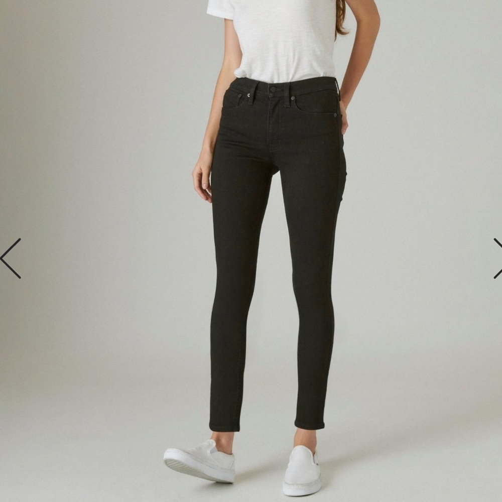 NWT Lucky Brand Bridgette Black Skinny Ankle Jeans